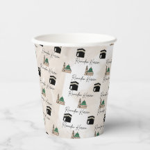 Tasses en papier Ramadan Kareem Kaaba & Masjid al