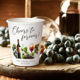Gobelets En Papier Tchin élégant pour l'éternité Aquarelle Dégustatio