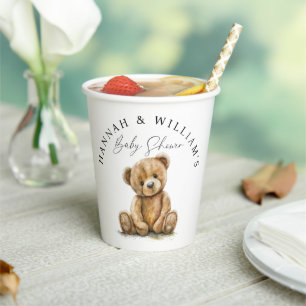 Gobelets En Papier Teddy Bear Baby shower tasse de papier