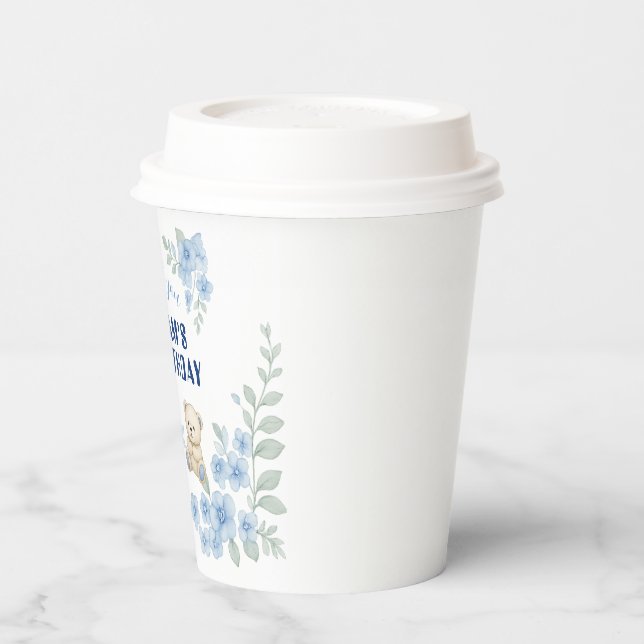 Gobelets En Papier Teddy Bear fête d'anniversaire (Gauche)