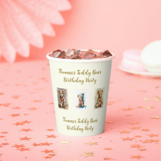 Gobelets En Papier Teddy Bear fête d'anniversaire