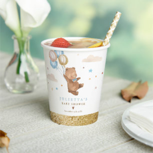 Gobelets En Papier Teddy Bear Nous Pouvons Attendre Baby shower Décor