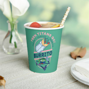 Gobelets En Papier Teen Titans Go ! Beast Boy "Truth Justice Burrito"