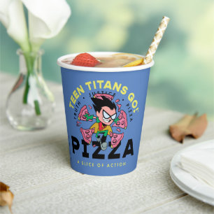 Gobelets En Papier Teen Titans Go ! Robin "Truth Justice Pizza"