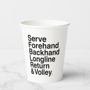 GOBELETS EN PAPIER TENNIS