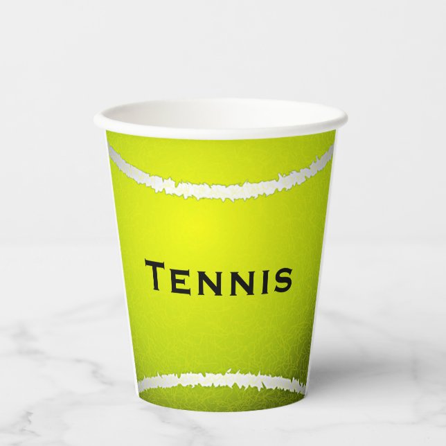 Gobelets En Papier Tennis Ball Design Paper Cup (Recto)