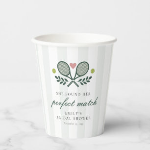 Gobelets En Papier Tennis de mariage Perfect Match