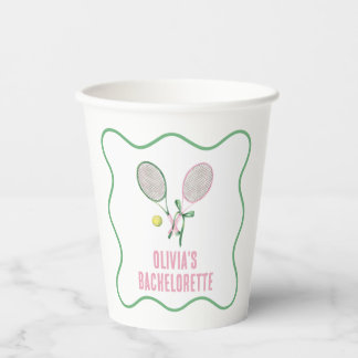 Gobelets En Papier Tennis preppy bachelorette