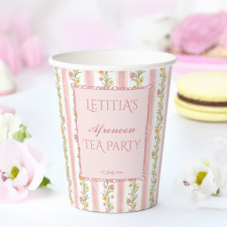 Gobelets En Papier Thé party de grand millénaire baby shower monogram