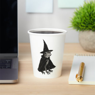 Gobelets En Papier The Witch Frog – Ink Brush Halloween Design on