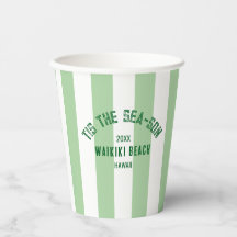 Tis Sea Son Custom Beach Christmas Gree Stripe