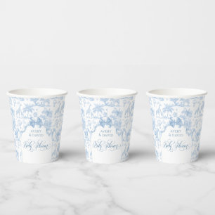 Gobelets En Papier TOILE Bleu Safari animal bébé garçon douche