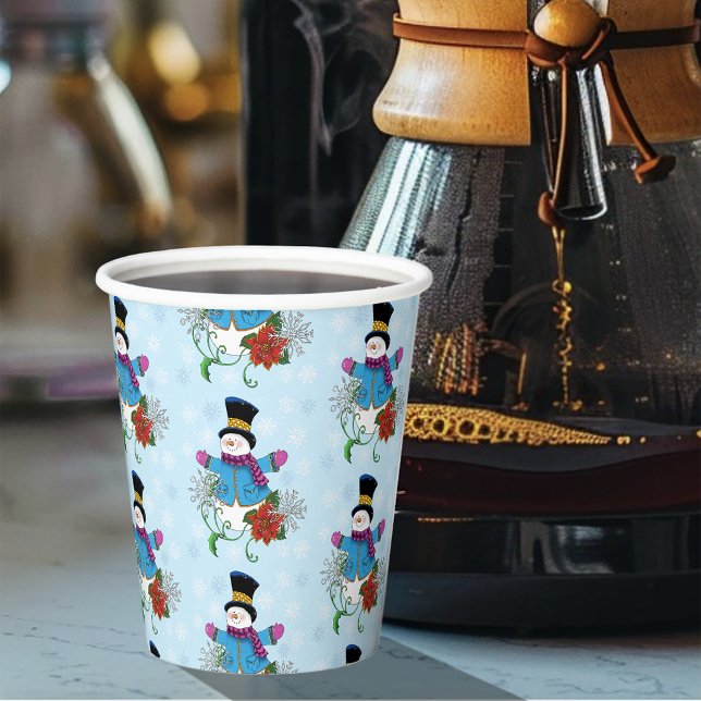 Gobelets En Papier Top Hat Snowman (Créateur téléchargé)