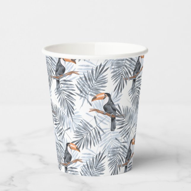Gobelets En Papier Toucan gris (Gauche)