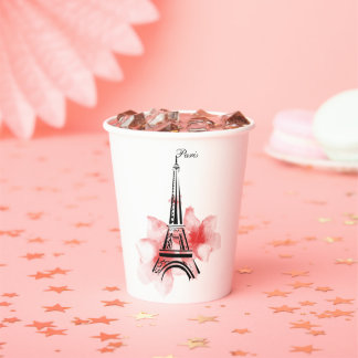 Gobelets En Papier Tour Eiffel romantique Paris