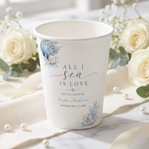 Gobelets En Papier Tout ce que je vois est un amour Shower de mariage