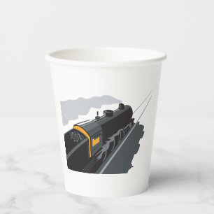 Gobelets En Papier Train à vapeur