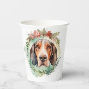 Gobelets En Papier Treeing Walker Christmas Wreath Festive Pup