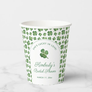 Gobelets En Papier Trèfle à quatre feuilles Saint-Patrick Fête de mar