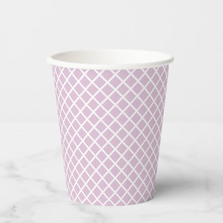Gobelets En Papier Trellis Diamant | Lilas Chaud