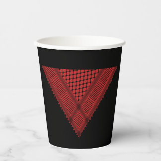 Gobelets En Papier triangle rouge Keffiyeh symbole de résistance de l