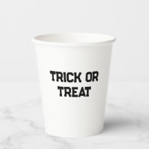 Trick ou. Traiter Halloween éffrayant noir simple 