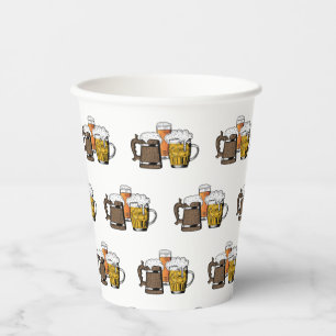 Gobelets En Papier Trois bières à la fois