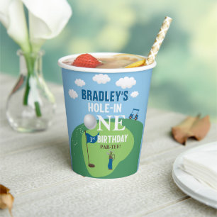 Gobelets En Papier Trou en un Golf 1er anniversaire