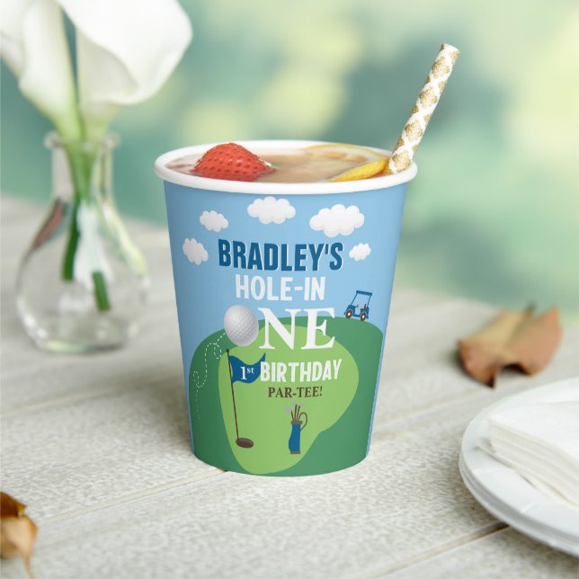 Gobelets En Papier Trou en un Golf 1er anniversaire (Insitu)
