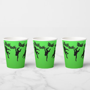 Gobelets En Papier Troupe de singes