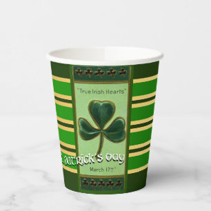 Gobelets En Papier True Irish Heart St Patrick's Day PPC01