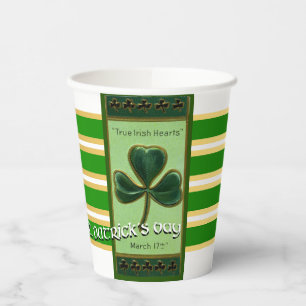 Gobelets En Papier True Irish Heart St Patrick's Day PPC02
