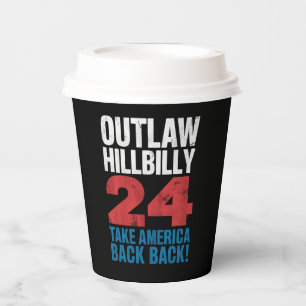 Gobelets En Papier Trump Vance 2024 - Drapeau Hillbilly Vintage améri