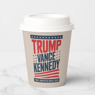 Gobelets En Papier Trump Vance Kennedy Reprendre l'Amérique 2024