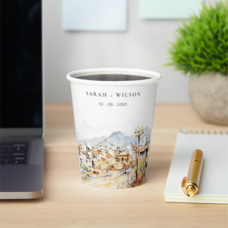 Gobelets En Papier Tucson, Arizona Watercolor Landscape Wedding