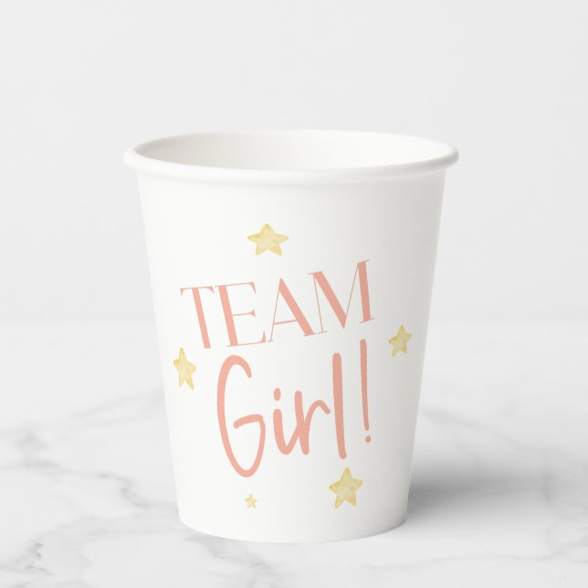 Gobelets En Papier Twinkle Little Star Team Boy Blue Gender Reveal (Recto)