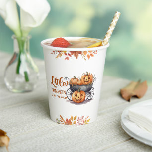 Gobelets En Papier Un Baby shower Automne D'Halloween Un Peu Citrouil