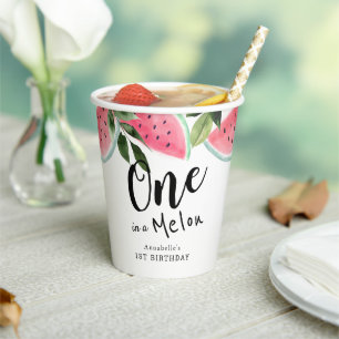 Gobelets En Papier Un dans un Melon Watermelon 1er Birthday Paper Cup