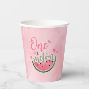 Gobelets En Papier Un dans une pastèque Melon Watermelon 1er annivers