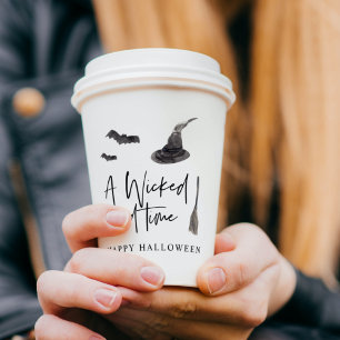 Gobelets En Papier Un mauvais moment   Bonne Halloween