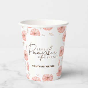 Gobelets En Papier Un Petit Baby shower Citrouille
