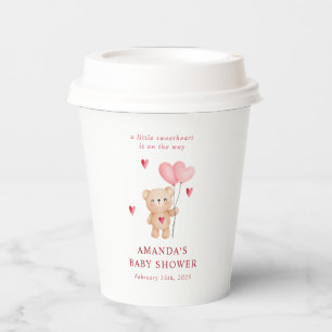 Gobelets En Papier Un petit Baby shower de Saint Valentin