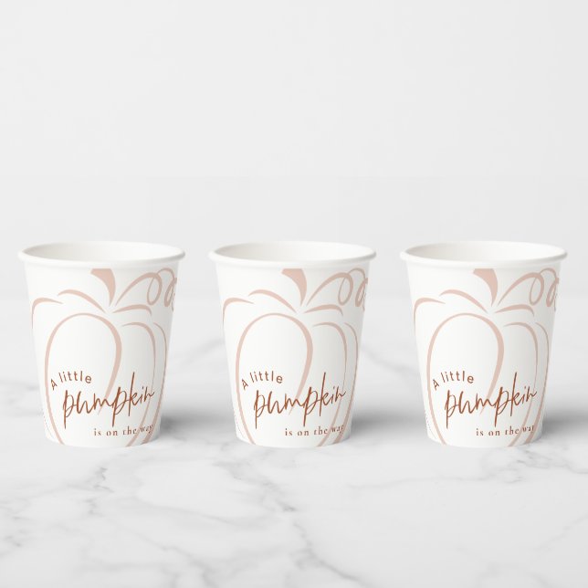 Gobelets En Papier Un petit Baby shower en terre cuite Citrouille Boh (Multi)