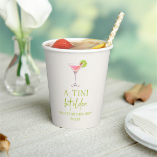 Gobelets En Papier Un Tini Un Peu Plus Ancien Cosmo Rose Martini Anni