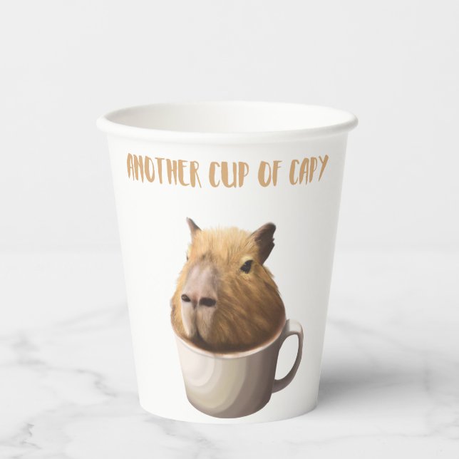 Gobelets En Papier Une autre Coupe de Capy avec de mignons Capybara (Recto)