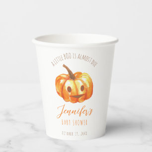 Gobelets En Papier Une petite fête d'Halloween pour bébé Boo Pumpkin 