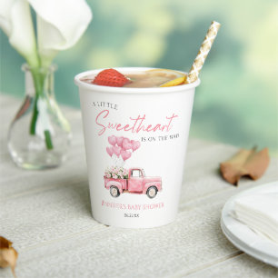 Gobelets En Papier Une Saint-Valentin de petit chéri Baby Shower