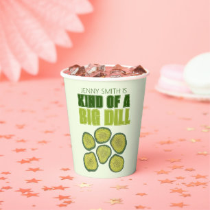 Gobelets En Papier Une sorte de gros Dill Deal Green Pickle Chip Féli