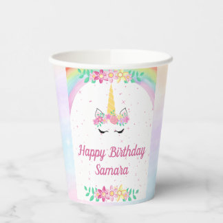 Gobelets En Papier Unicorn Anniversaire Cups Collection