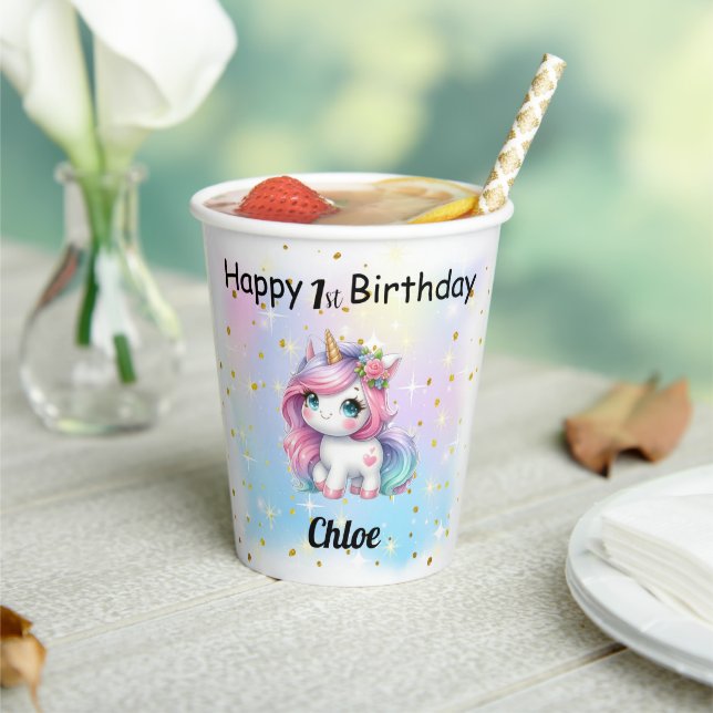 Gobelets En Papier Unicorn Paper Cups (Insitu)